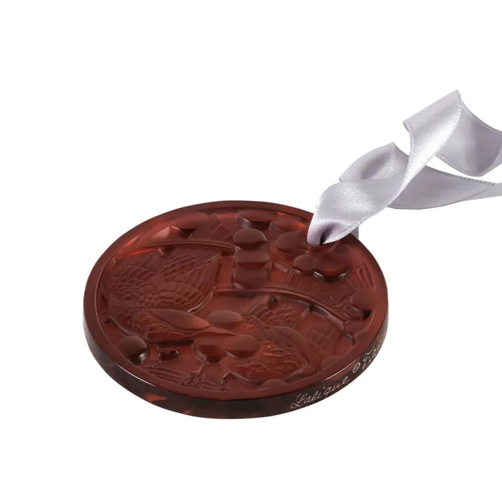 Vessière Cristaux Sculptures Et Figurines|Ornements Cristal|Ornement de noël 2021, merles et raisins lalique
