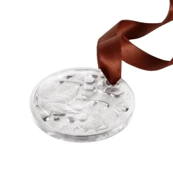 Vessière Cristaux Sculptures Et Figurines|Ornements Cristal|Ornement de noël 2021, merles et raisins lalique