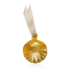 Vessière Cristaux Décoration|Ornements Cristal|Ornement de Venise à l’or ambre – 6 EX