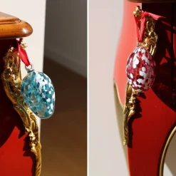 Vessière Cristaux Sulfures, Presse-Papiers|Décoration|Ornement œuf de Pâques cristal de Lorraine