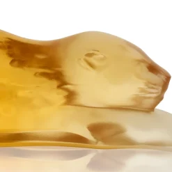 Vessière Cristaux Sculptures Et Figurines|Bestiaire|Panthère zeila ambre lalique