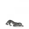 Vessière Cristaux Sculptures Et Figurines|Bestiaire|Panthère zeila grise lalique
