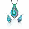 Vessière Cristaux Boucles D’Oreilles Cristal|Boucles D’Oreilles|Parure pendentif + boucles d’oreilles noces turquoise