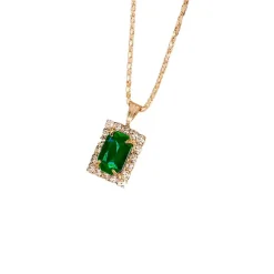 Vessière Cristaux Pendentifs Cristal|Pendentifs|Pendentif cristal art déco vert