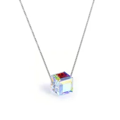 Vessière Cristaux Pendentifs Cristal|Pendentifs|Pendentif cristal carré irisé