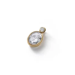 Vessière Cristaux Bijoux|Colliers Cristal|Pendentif croisé vermeil baccarat