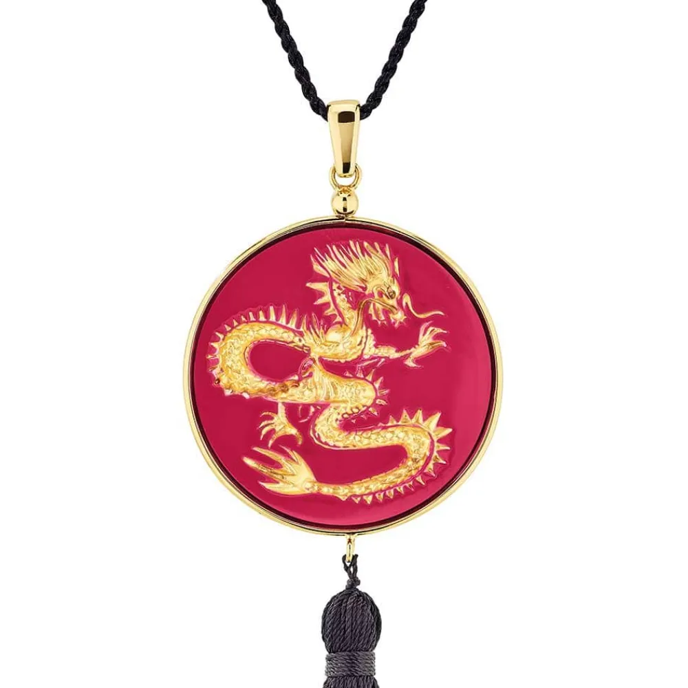 Vessière Cristaux Bijoux|Pendentifs Cristal|Pendentif Dragon Tianlong Lalique
