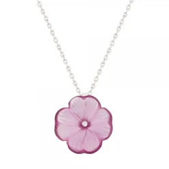 Vessière Cristaux Pendentifs Cristal|Pendentifs|Pendentif fleur fuchsia lalique