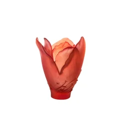 Vessière Cristaux Vases|Vases Cristal Couleur|Petit vase safran daum