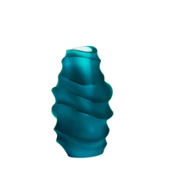 Vessière Cristaux Vases|Editions D’Art|Petit vase sand bleu daum par christian ghion
