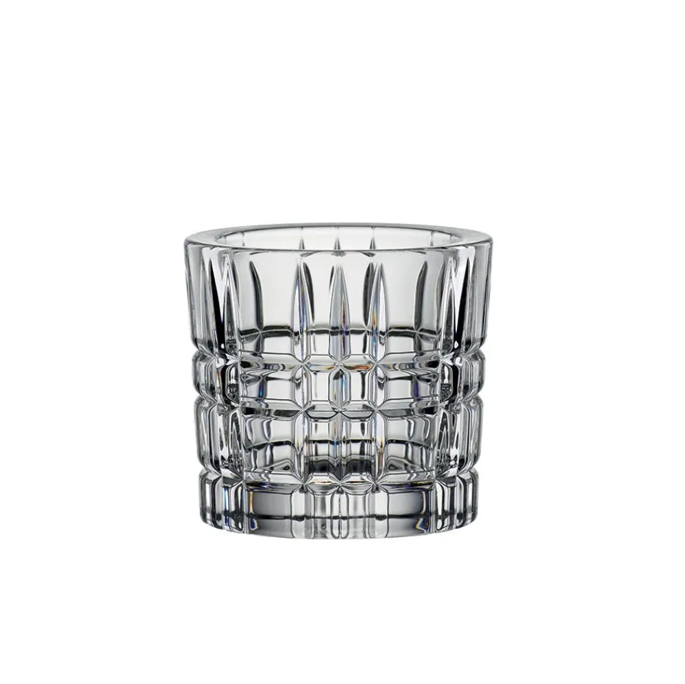 Vessière Cristaux Photophores, Bougeoirs Cristal|Coupes, Coupelles Et Photophores|Photophore cristal square gris nachtmann