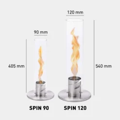 Vessière Cristaux Coupes, Coupelles Et Photophores|Lampes Cristal|Photophore feu de table spin 1200 intérieur et extérieur