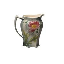 Vessière Cristaux Lunéville|Pichet pavots barbotine