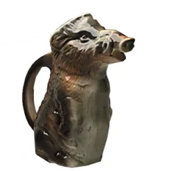 Vessière Cristaux Lunéville|Pichet sanglier faïence barbotine
