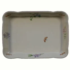 Vessière Cristaux Lunéville|Plat gratin vent de fleurs lunéville