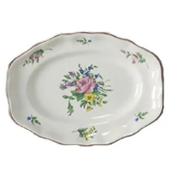 Vessière Cristaux Lunéville|Plat ovale reverbere