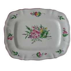 Vessière Cristaux Lunéville|Plat rectangle reverbere