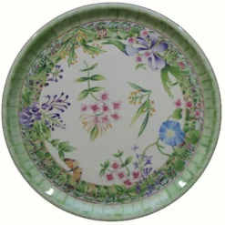 Vessière Cristaux Lunéville|Assiette Céramique|Plat tarte vent de fleurs lunéville