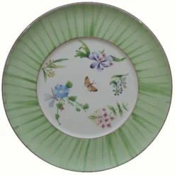 Vessière Cristaux Lunéville|Plat vent de fleurs lunéville