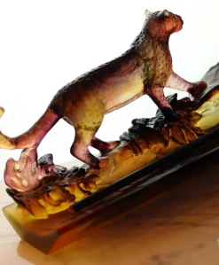 Vessière Cristaux Bestiaire|Animaux Cristal|Plumier léopard daum