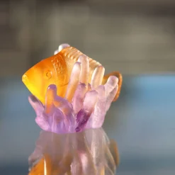 Vessière Cristaux Animaux Cristal|Bestiaire|Poisson ambre violet § anemone pm daum
