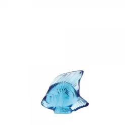 Vessière Cristaux Sculptures Et Figurines|Bestiaire|Poisson bleu clair lalique