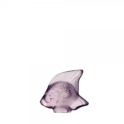 Vessière Cristaux Figurines Miniature Cristal|Sculptures Et Figurines|Poisson lilas lalique