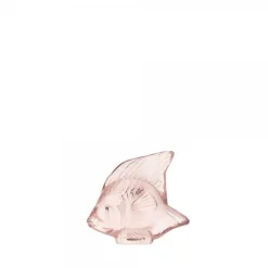 Vessière Cristaux Figurines Miniature Cristal|Sculptures Et Figurines|Poisson rose lalique