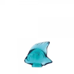 Vessière Cristaux Sculptures Et Figurines|Bestiaire|Poisson turquoise clair lalique