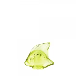 Vessière Cristaux Sculptures Et Figurines|Bestiaire|Poisson vert anis lalique