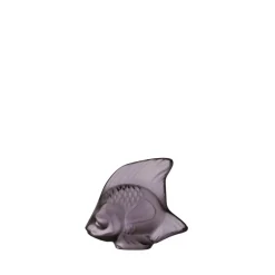 Vessière Cristaux Figurines Miniature Cristal|Sculptures Et Figurines|Poisson violet vesper Lalique