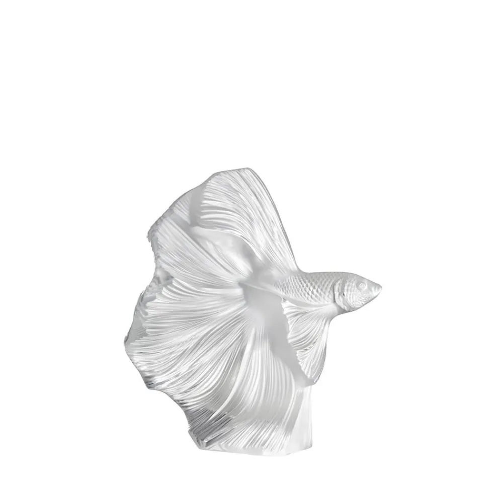 Vessière Cristaux Sculptures Et Figurines|Animaux Cristal|Poissons combattants pm lalique