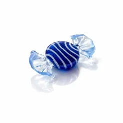 Vessière Cristaux Décoration|Art De La Table|Porte couteau bonbon spirale bleu X4