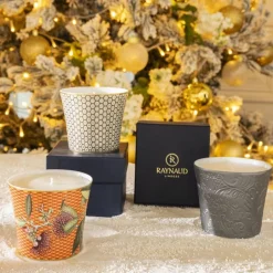 Vessière Cristaux Photophore & Bougie|Pot à bougie porcelaine 8 cm Rhododendron Trésor Raynaud