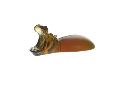 Vessière Cristaux Bestiaire|Animaux Cristal|Presse-papier hippopotame daum