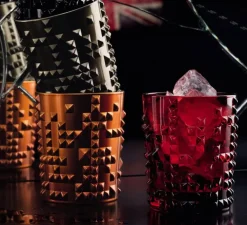 Vessière Cristaux Verre À Eau|Verre En Cristal Taillé|Punk longdrink cristal x4