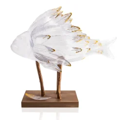 Vessière Cristaux Animaux Cristal|Editions D’Art|Punky Fish Blanc & Or de Patrick Rougereau Daum