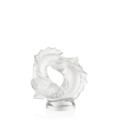 Vessière Cristaux Sculptures Et Figurines|Bestiaire|Sculpture 2 poissons lalique