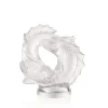 Vessière Cristaux Sculptures Et Figurines|Bestiaire|Sculpture 2 poissons lalique