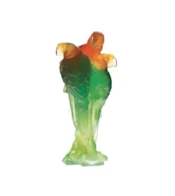 Vessière Cristaux Editions D’Art|Bestiaire|Sculpture ambre vert ara daum