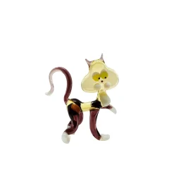 Vessière Cristaux Bestiaire|Animaux Cristal|Sculpture chat humoristique