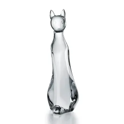 Vessière Cristaux Décoration|Animaux Cristal|Sculpture chat rigot baccarat