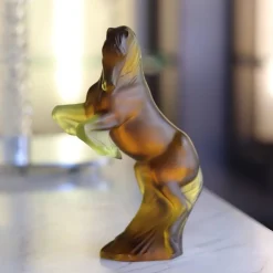 Vessière Cristaux Sculptures Et Figurines|Bestiaire|Sculpture Cheval cabré petit modèle Lalique