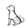 Vessière Cristaux Bestiaire|Animaux Cristal|Sculpture chien cristal zodiaque chinois