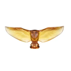 Vessière Cristaux Sculptures Et Figurines|Bestiaire|Sculpture chouette effraie Lalique