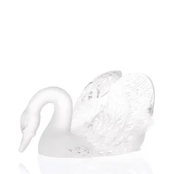 Vessière Cristaux Bestiaire|Animaux Cristal|Sculpture cygne tête baissées lalique
