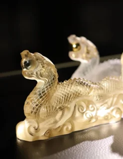 Vessière Cristaux Sculptures Et Figurines|Animaux Cristal|Sculpture dragon Tianlong Lalique