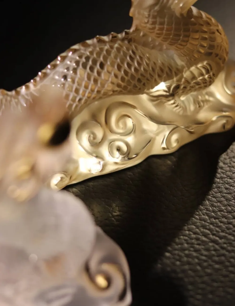 Vessière Cristaux Sculptures Et Figurines|Animaux Cristal|Sculpture dragon Tianlong Lalique