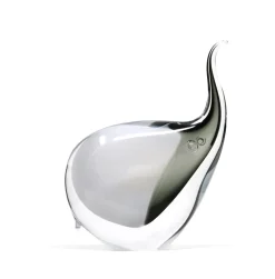 Vessière Cristaux Bestiaire|Animaux Cristal|Sculpture elephant cristal blanc et noir pm