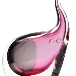 Vessière Cristaux Animaux Cristal|Bestiaire|Sculpture elephant cristal rose gris gm